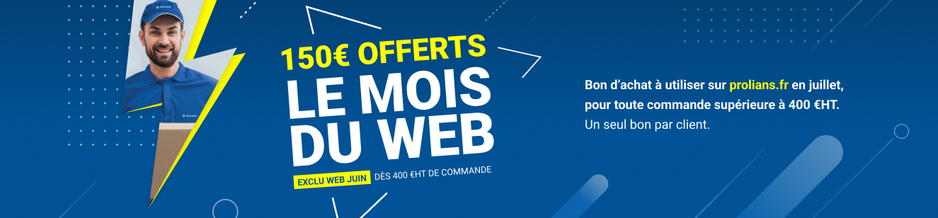 LE MOIS DU WEB  : 150€ offerts dès 400 €HT de commande